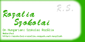 rozalia szokolai business card